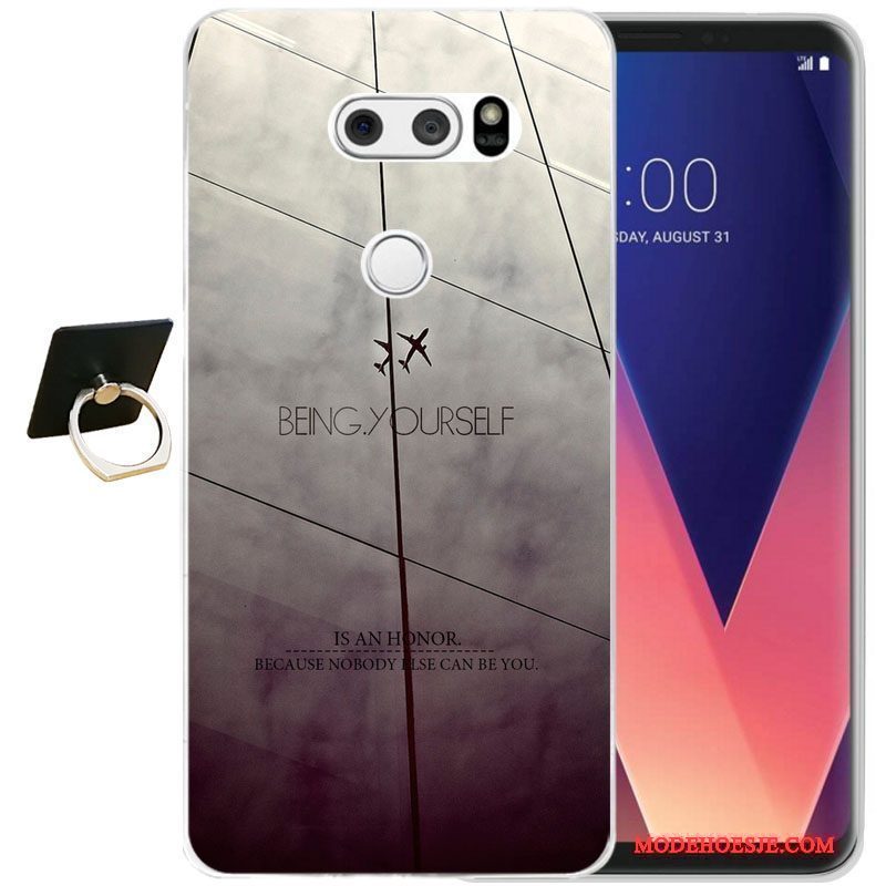 Hoesje Lg V30 Bescherming Zwarttelefoon, Hoes Lg V30 Zakken