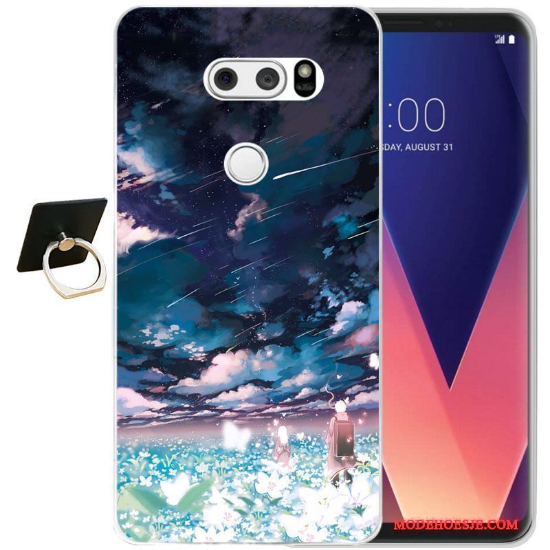 Hoesje Lg V30 Bescherming Zwarttelefoon, Hoes Lg V30 Zakken