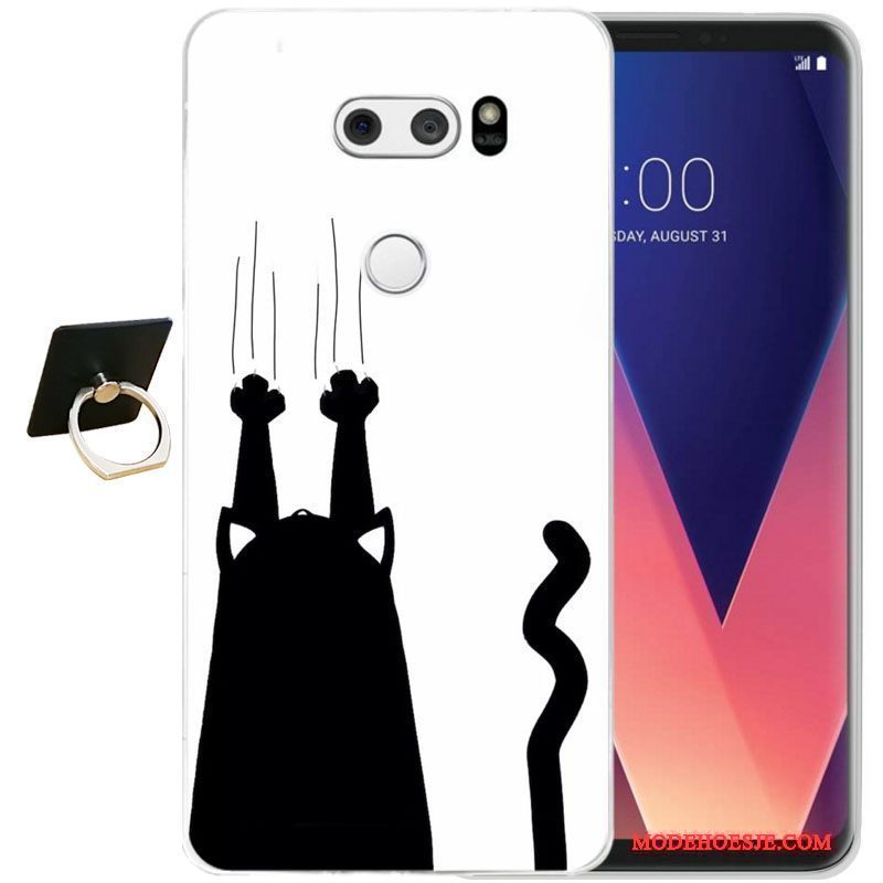 Hoesje Lg V30 Bescherming Zwarttelefoon, Hoes Lg V30 Zakken