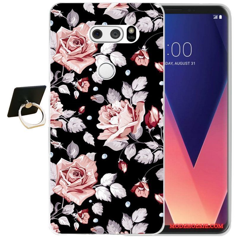 Hoesje Lg V30 Bescherming Zwarttelefoon, Hoes Lg V30 Zakken