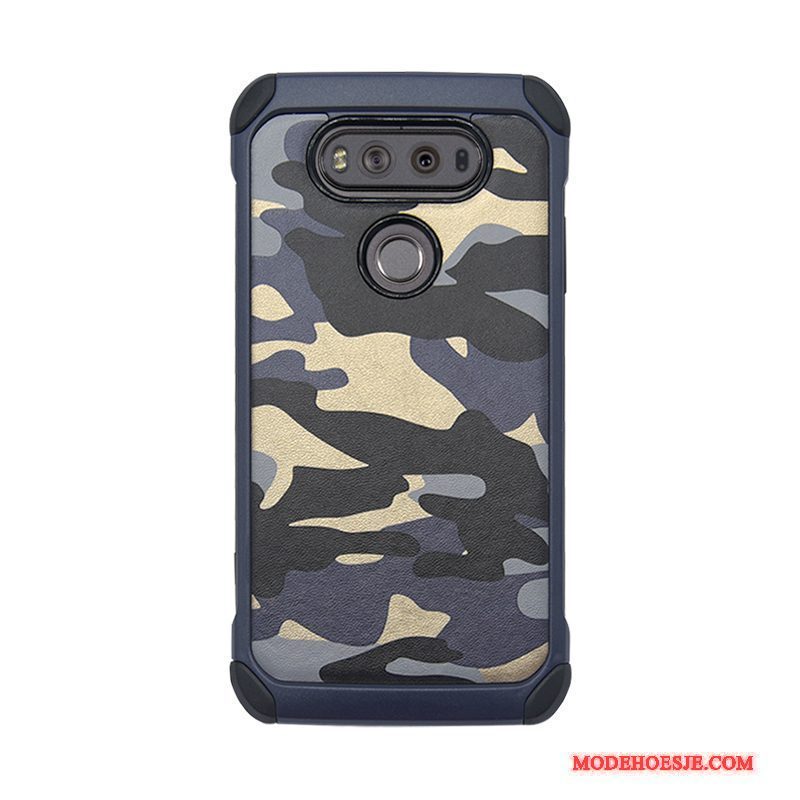 Hoesje Lg V30 Siliconen Camouflagetelefoon, Hoes Lg V30 Zacht Trend Anti-fall