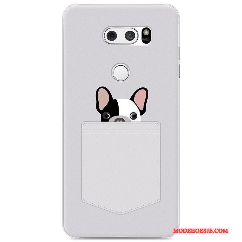 Hoesje Lg V30 Spotprent Anti-fall Purper, Hoes Lg V30 Bescherming Mooie Hard