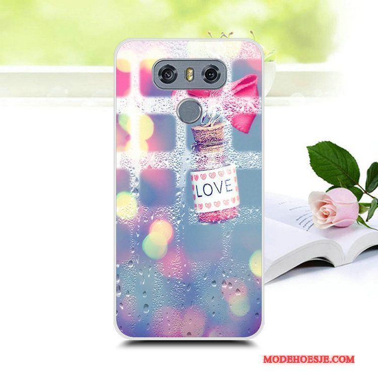 Hoesje Lg V30 Zacht Anti-fall Trend, Hoes Lg V30 Zakken Purper Persoonlijk