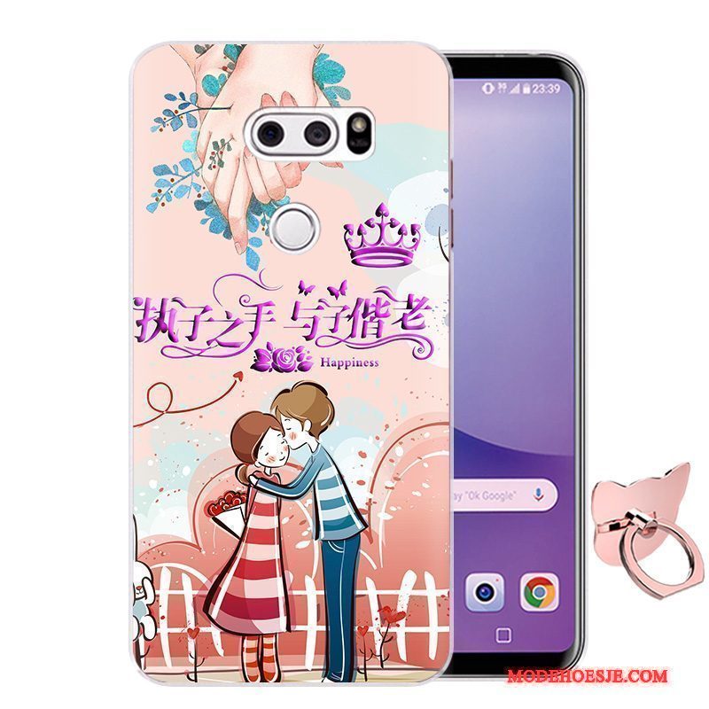 Hoesje Lg V30 Zacht Blauw Anti-fall, Hoes Lg V30 Siliconen Telefoon