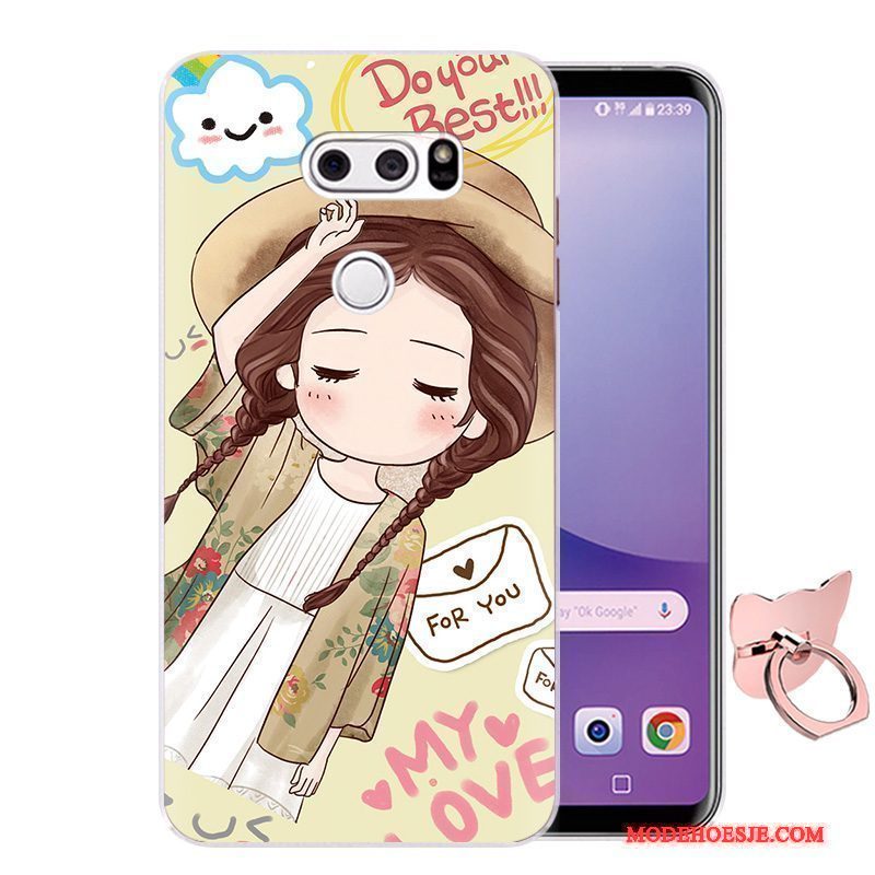 Hoesje Lg V30 Zacht Blauw Anti-fall, Hoes Lg V30 Siliconen Telefoon