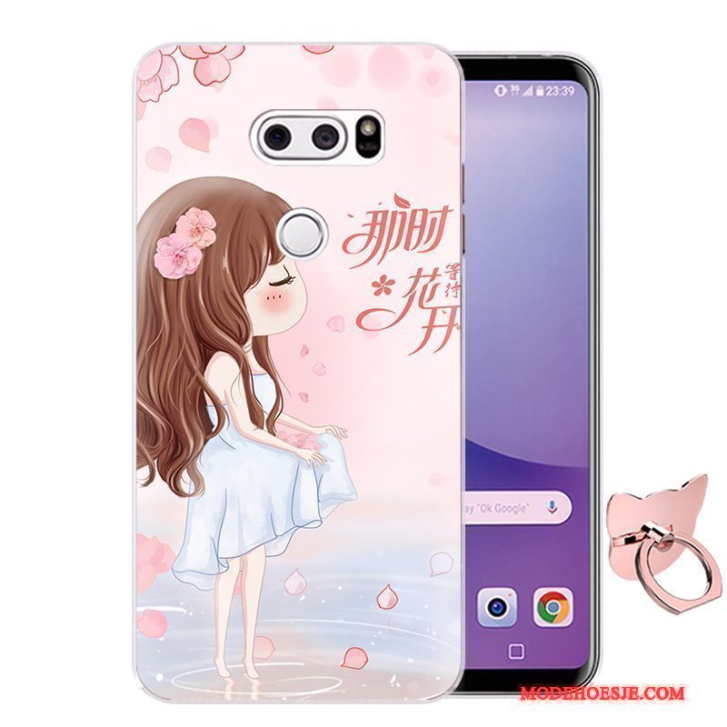 Hoesje Lg V30 Zacht Blauw Anti-fall, Hoes Lg V30 Siliconen Telefoon