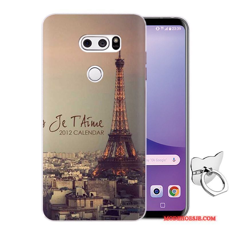Hoesje Lg V30 Zacht Blauw Anti-fall, Hoes Lg V30 Siliconen Telefoon