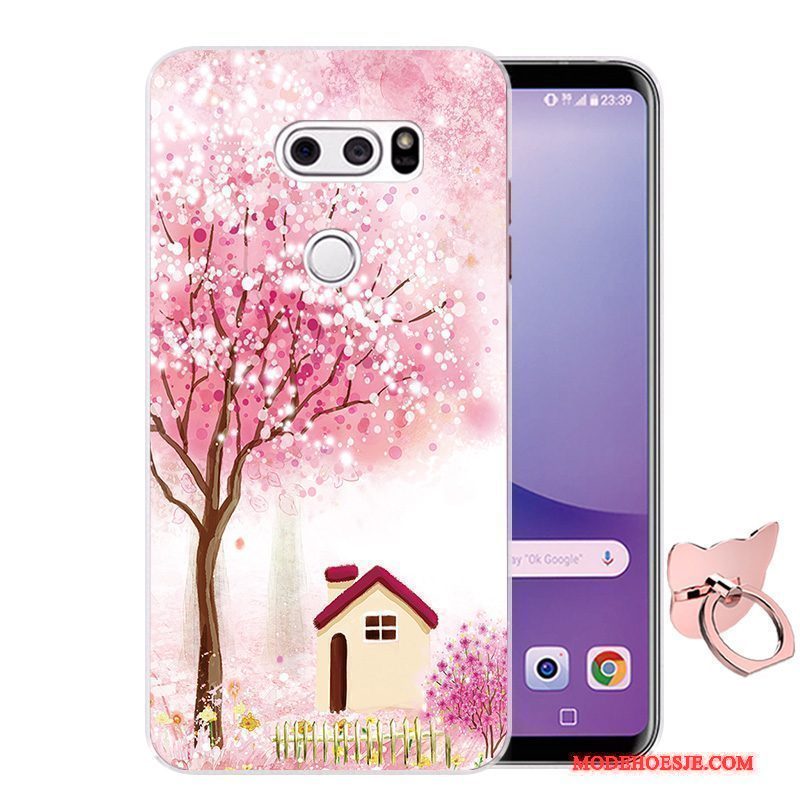 Hoesje Lg V30 Zacht Blauw Anti-fall, Hoes Lg V30 Siliconen Telefoon