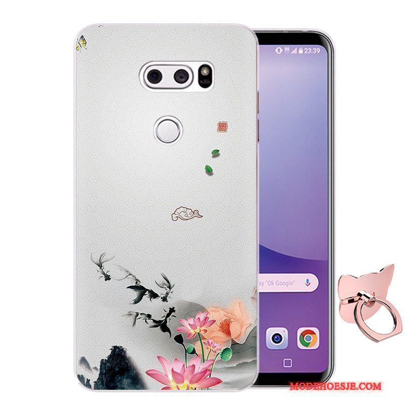 Hoesje Lg V30 Zacht Blauw Anti-fall, Hoes Lg V30 Siliconen Telefoon