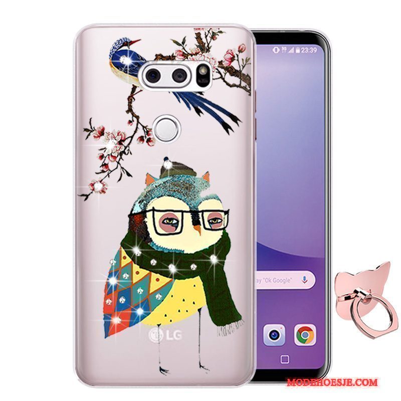 Hoesje Lg V30 Zacht Blauw Anti-fall, Hoes Lg V30 Siliconen Telefoon