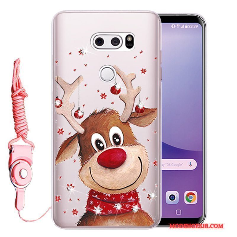 Hoesje Lg V30 Zacht Telefoon Anti-fall, Hoes Lg V30 Siliconen Roze