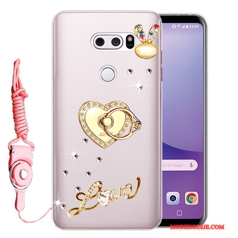 Hoesje Lg V30 Zacht Telefoon Anti-fall, Hoes Lg V30 Siliconen Roze