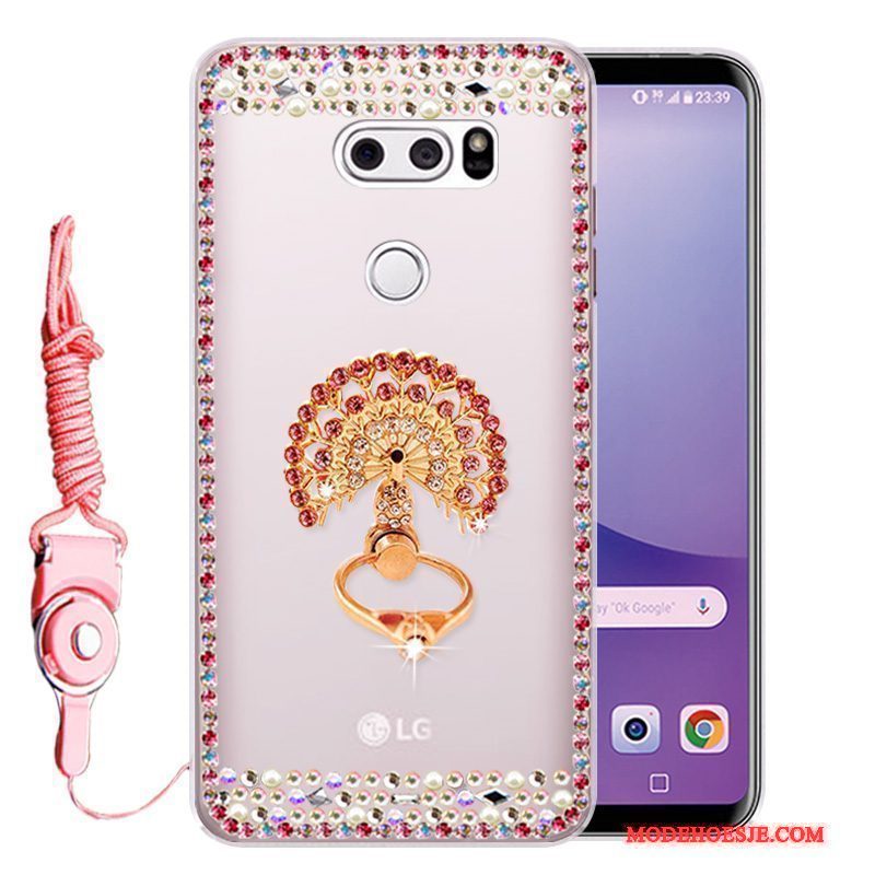 Hoesje Lg V30 Zacht Telefoon Anti-fall, Hoes Lg V30 Siliconen Roze