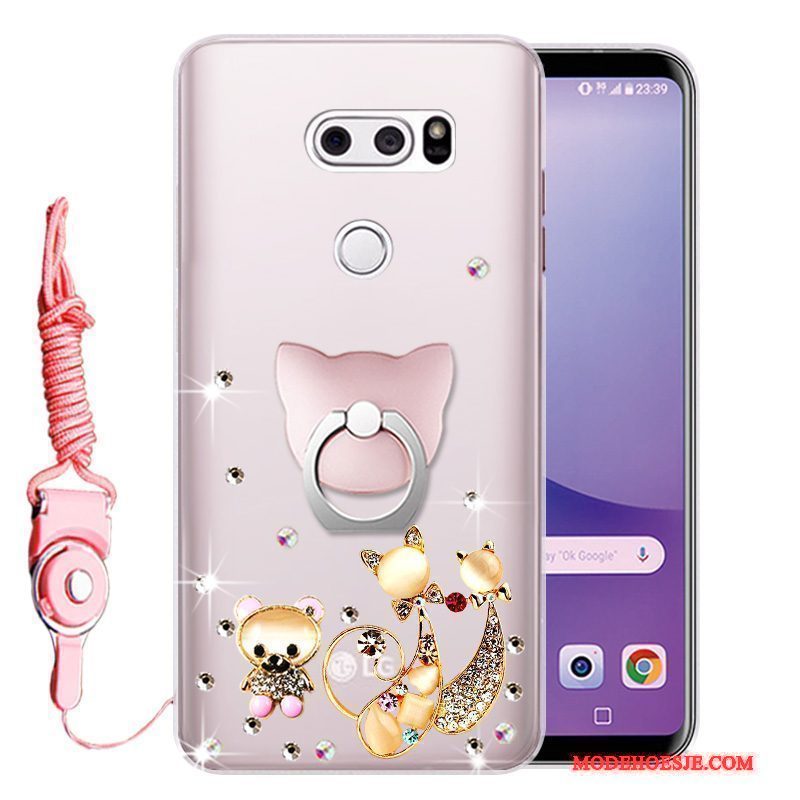 Hoesje Lg V30 Zacht Telefoon Anti-fall, Hoes Lg V30 Siliconen Roze