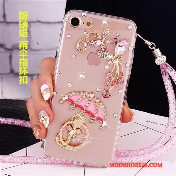 Hoesje Lg V30s Tinq Strass Ring Trend, Hoes Lg V30s Tinq Bescherming Telefoon Hanger