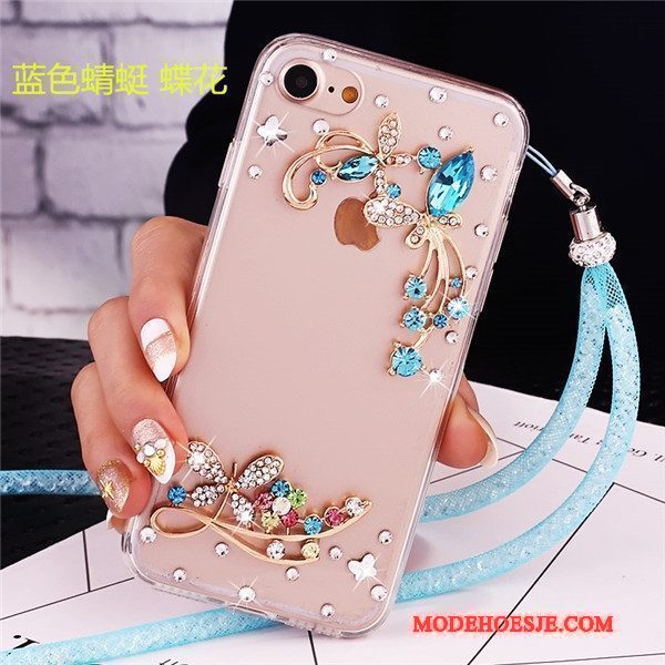 Hoesje Lg V30s Tinq Strass Ring Trend, Hoes Lg V30s Tinq Bescherming Telefoon Hanger