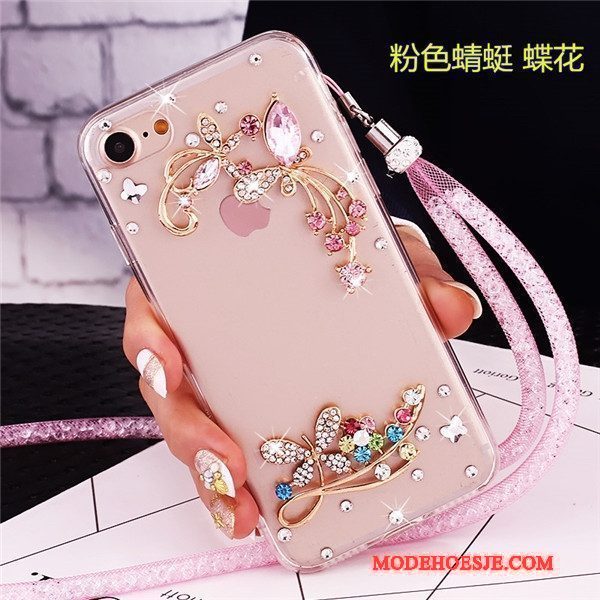 Hoesje Lg V30s Tinq Strass Ring Trend, Hoes Lg V30s Tinq Bescherming Telefoon Hanger