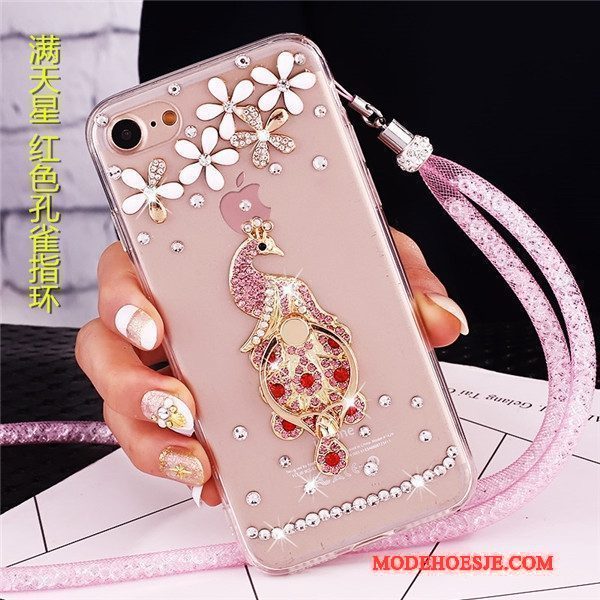 Hoesje Lg V30s Tinq Strass Ring Trend, Hoes Lg V30s Tinq Bescherming Telefoon Hanger