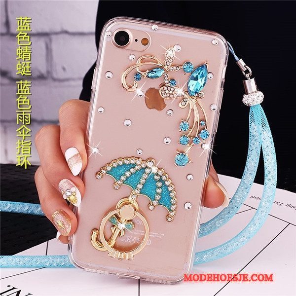 Hoesje Lg V30s Tinq Strass Ring Trend, Hoes Lg V30s Tinq Bescherming Telefoon Hanger