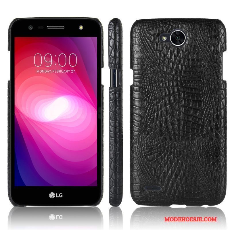 Hoesje Lg X Power 2 Leer Lichtblauw Krokodillenleer, Hoes Lg X Power 2 Bescherming Nieuwtelefoon