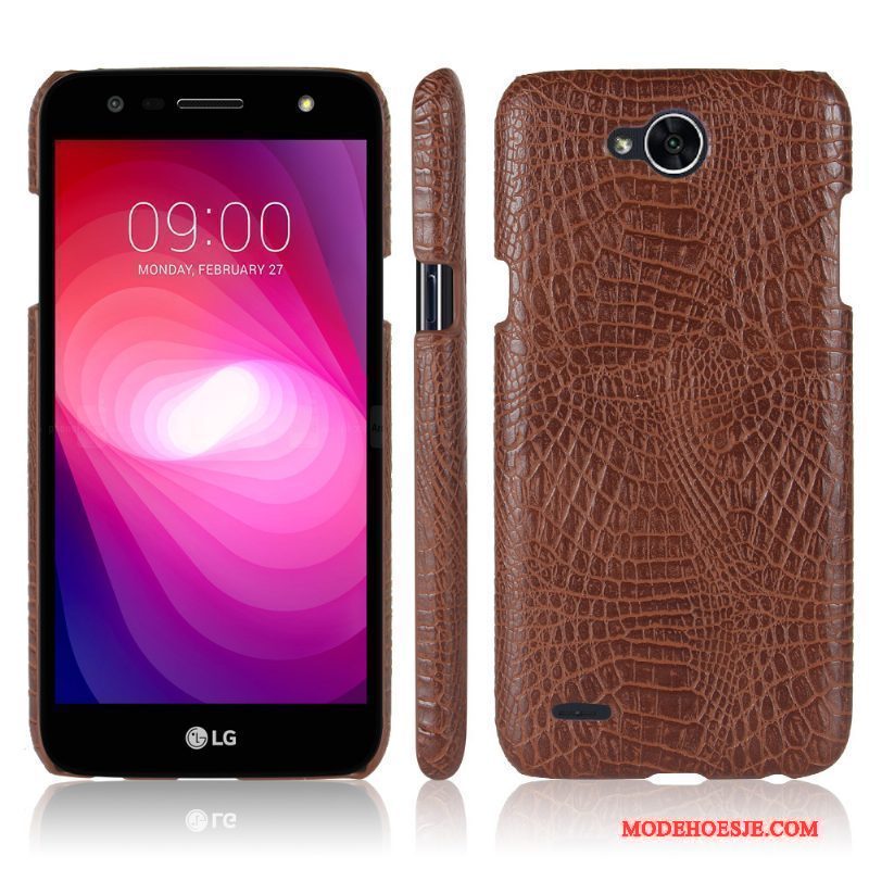 Hoesje Lg X Power 2 Leer Lichtblauw Krokodillenleer, Hoes Lg X Power 2 Bescherming Nieuwtelefoon