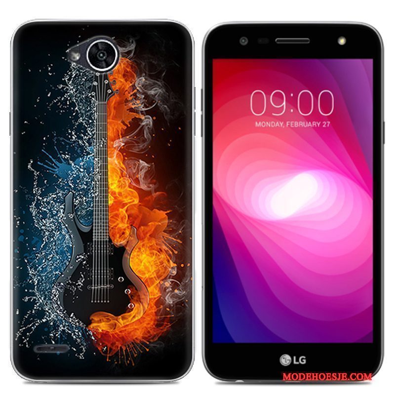 Hoesje Lg X Power 2 Zacht Trend Doorzichtig, Hoes Lg X Power 2 Spotprent Telefoon Grijs