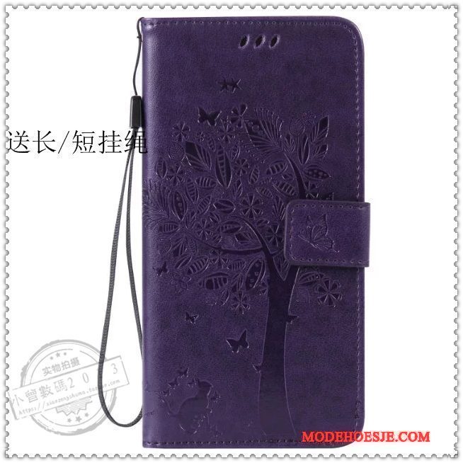 Hoesje Lg X Power Leer Telefoon Anti-fall, Hoes Lg X Power Zacht Purper