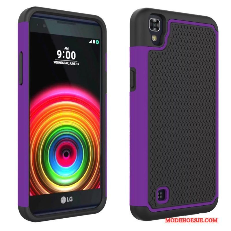 Hoesje Lg X Power Zacht Telefoon Purper, Hoes Lg X Power Siliconen Anti-fall Antislip