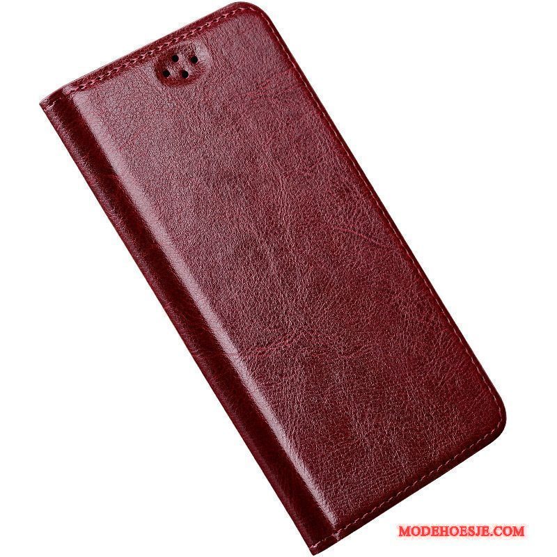 Hoesje Mi 4 Leer Rood Eenvoudige, Hoes Mi 4 Luxe Telefoon Anti-fall