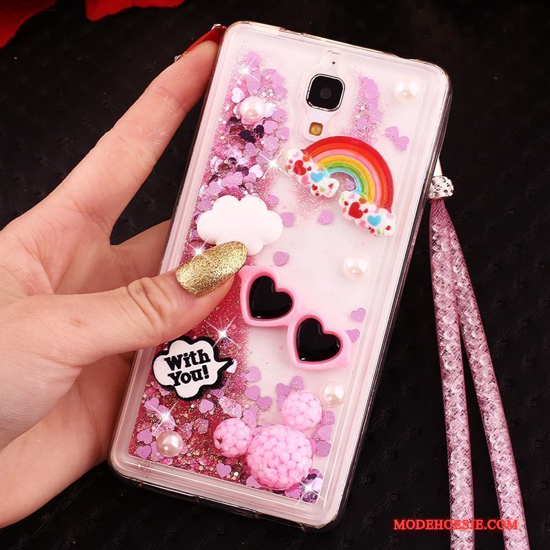 Hoesje Mi 4 Siliconen Telefoon Anti-fall, Hoes Mi 4 Bescherming Hanger Purper