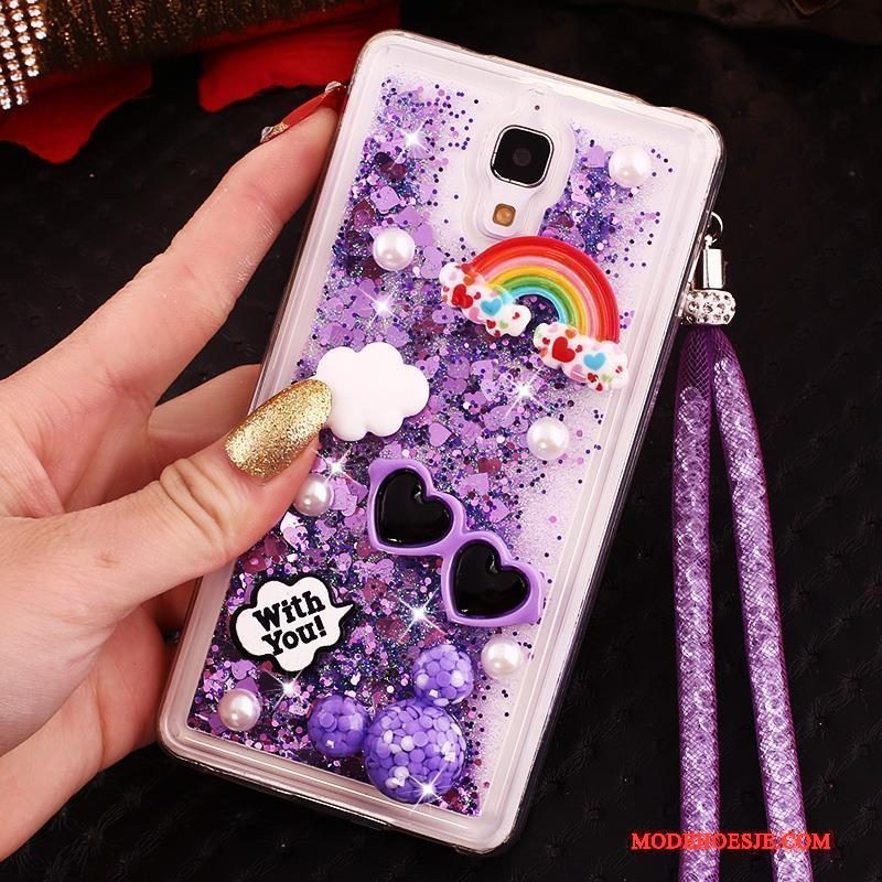 Hoesje Mi 4 Siliconen Telefoon Anti-fall, Hoes Mi 4 Bescherming Hanger Purper