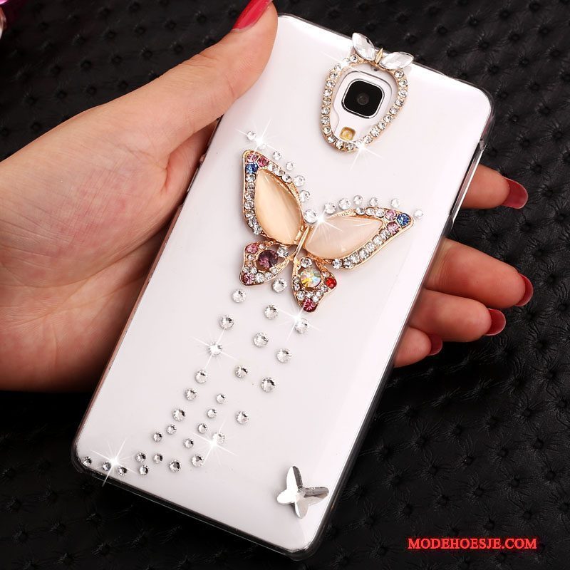 Hoesje Mi 4 Spotprent Telefoon Wit, Hoes Mi 4 Strass Trend Mini