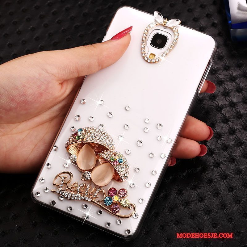 Hoesje Mi 4 Spotprent Telefoon Wit, Hoes Mi 4 Strass Trend Mini