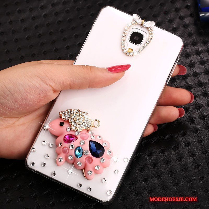 Hoesje Mi 4 Spotprent Telefoon Wit, Hoes Mi 4 Strass Trend Mini