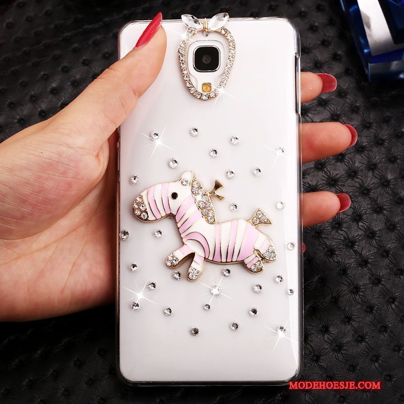 Hoesje Mi 4 Spotprent Telefoon Wit, Hoes Mi 4 Strass Trend Mini