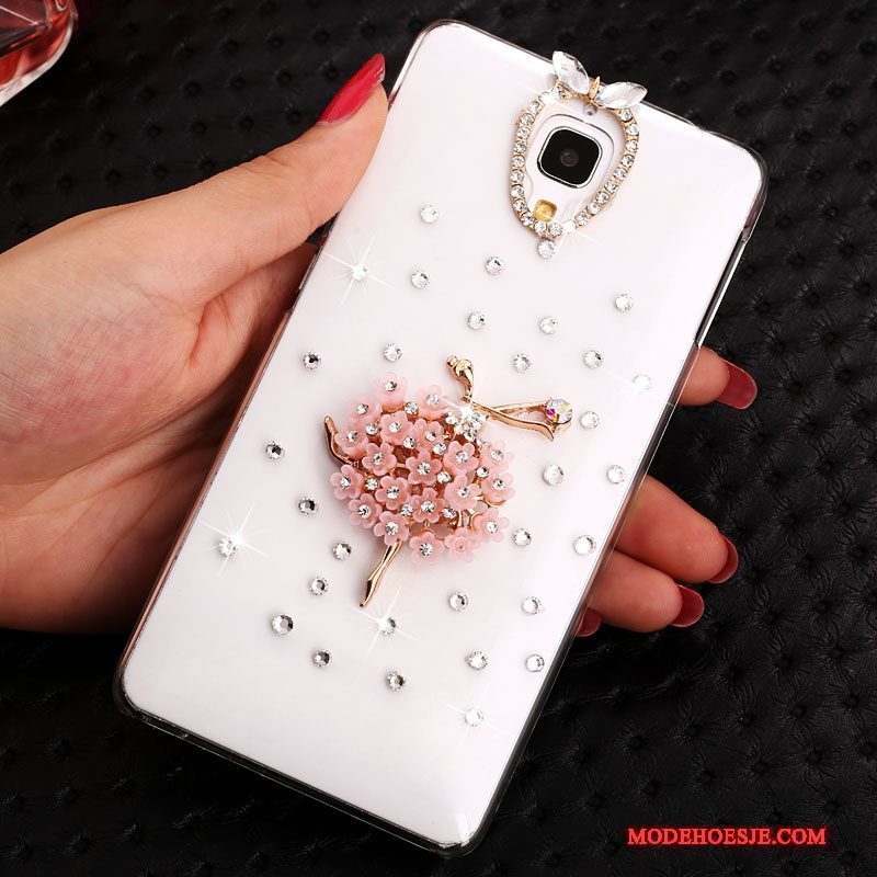 Hoesje Mi 4 Spotprent Telefoon Wit, Hoes Mi 4 Strass Trend Mini