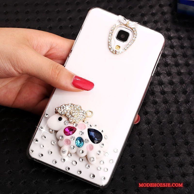 Hoesje Mi 4 Spotprent Telefoon Wit, Hoes Mi 4 Strass Trend Mini