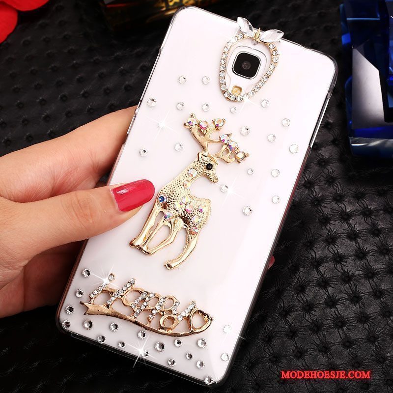 Hoesje Mi 4 Spotprent Telefoon Wit, Hoes Mi 4 Strass Trend Mini