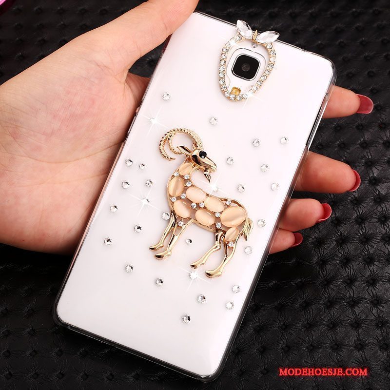 Hoesje Mi 4 Spotprent Telefoon Wit, Hoes Mi 4 Strass Trend Mini