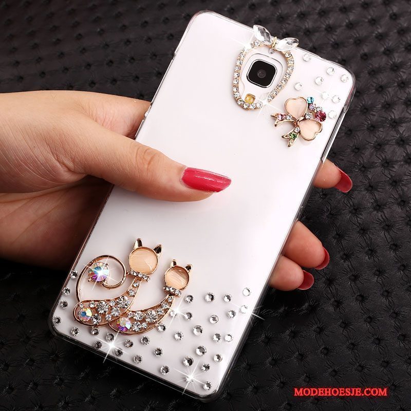 Hoesje Mi 4 Spotprent Telefoon Wit, Hoes Mi 4 Strass Trend Mini