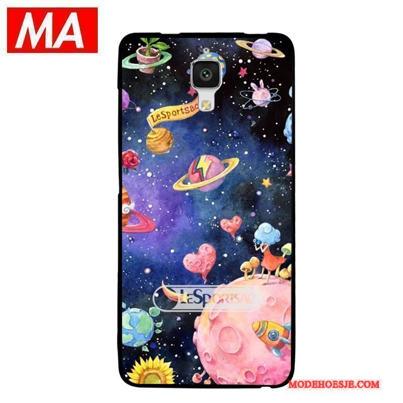 Hoesje Mi 4 Zacht Abstract Mini, Hoes Mi 4 Mode Planeet Rood