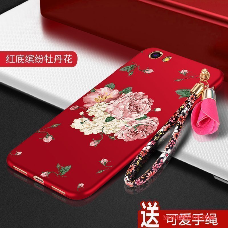 Hoesje Mi 5 Bescherming Rood Hanger, Hoes Mi 5 Anti-falltelefoon