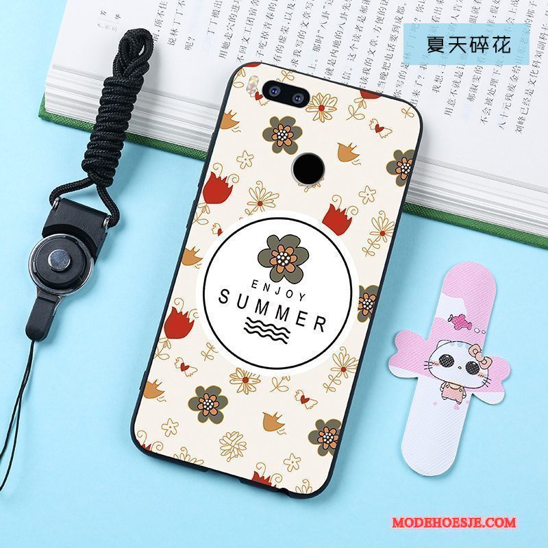 Hoesje Mi 5x Siliconen Rozetelefoon, Hoes Mi 5x Scheppend Schrobben Mini