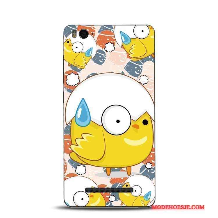Hoesje Mi 6 Zacht Telefoon Geel, Hoes Mi 6 Reliëf Kip Mini