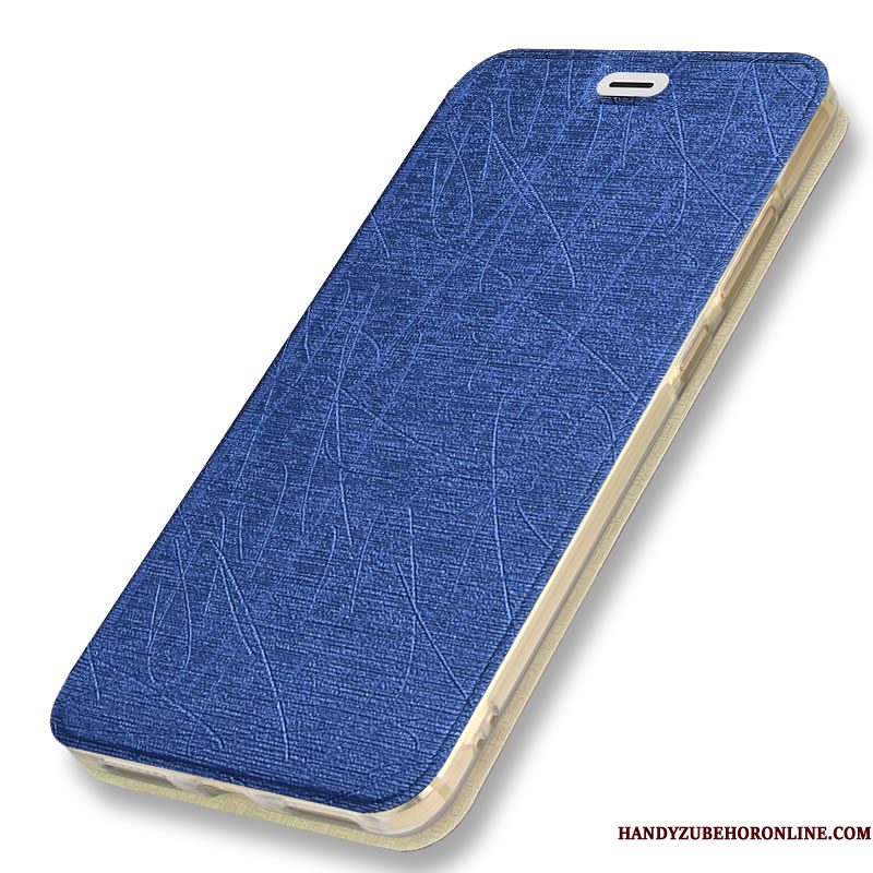 Hoesje Mi 9 Leer Telefoon Kleur, Hoes Mi 9 Ondersteuning Anti-fall Blauw