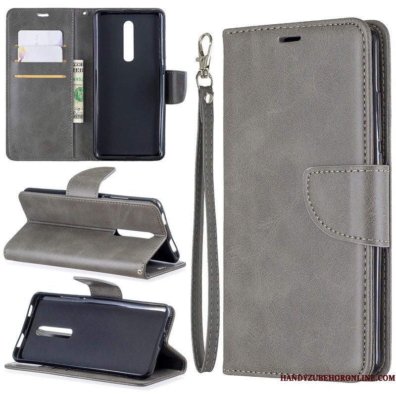 Hoesje Mi 9t Pro Folio Minitelefoon, Hoes Mi 9t Pro Leer Zwart Anti-fall