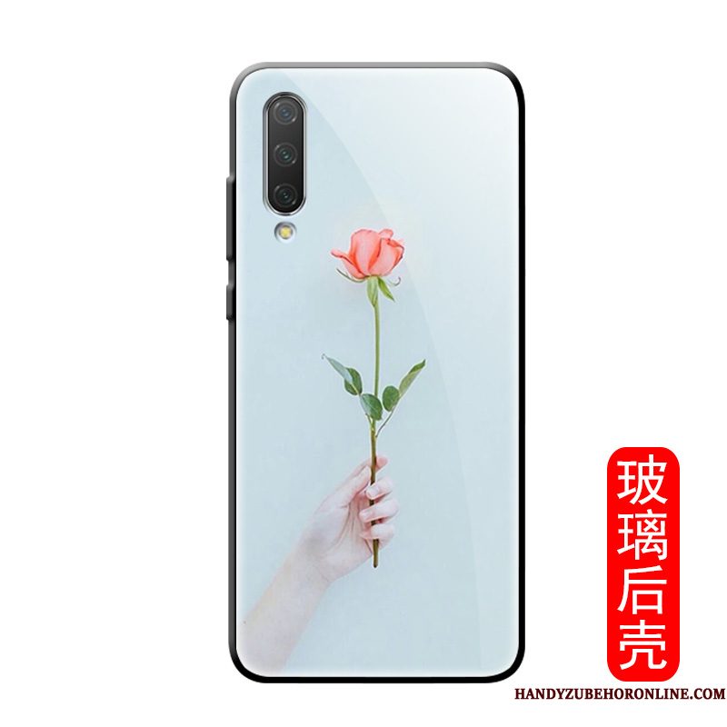 Hoesje Mi A3 Mode Minitelefoon, Hoes Mi A3 Bloemen Roze Spiegel