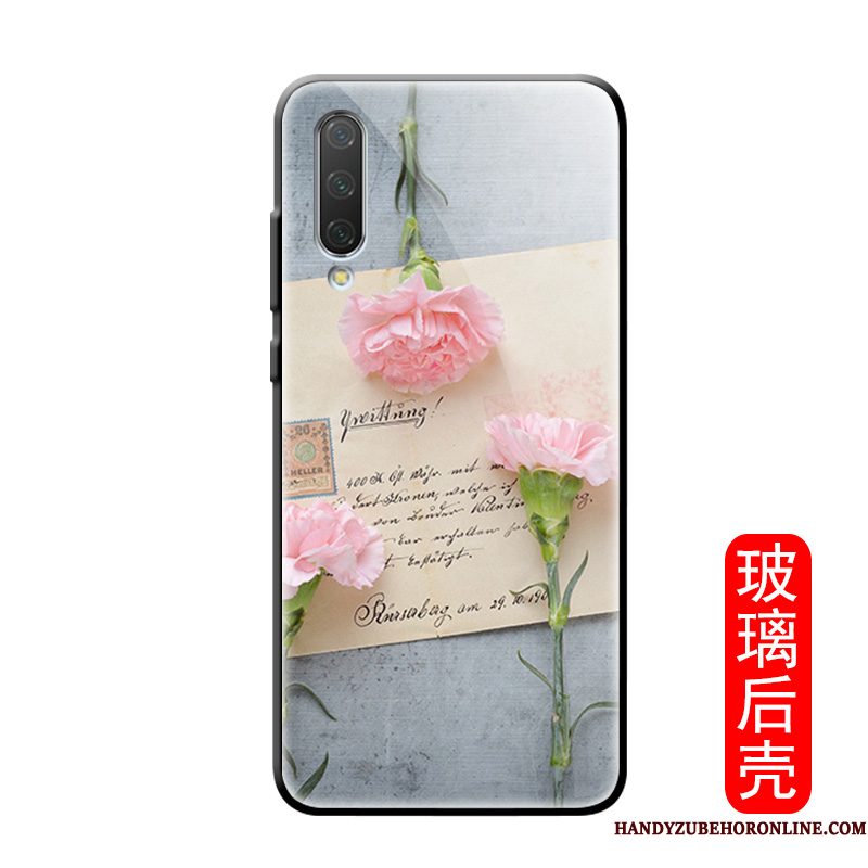 Hoesje Mi A3 Mode Minitelefoon, Hoes Mi A3 Bloemen Roze Spiegel