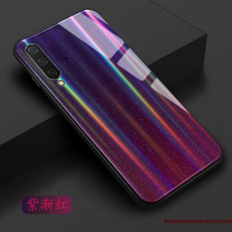 Hoesje Mi A3 Zakken Roze Glas, Hoes Mi A3 Bescherming Telefoon Anti-fall