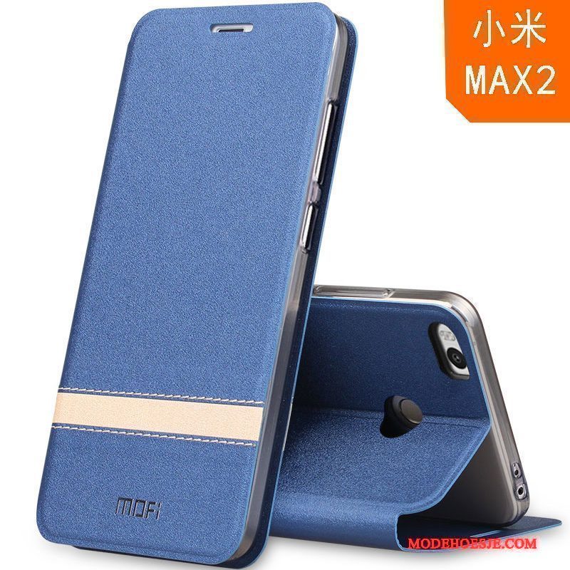 Hoesje Mi Max 2 Bescherming Donkerblauw Trend, Hoes Mi Max 2 Siliconen Telefoon Mini
